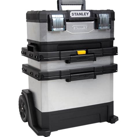 stanley metal rolling tool box stack|stanley portable rolling tool box.